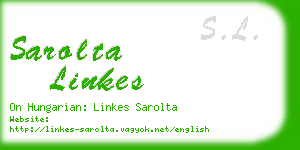 sarolta linkes business card
